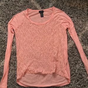 Peach flowered long sleeve